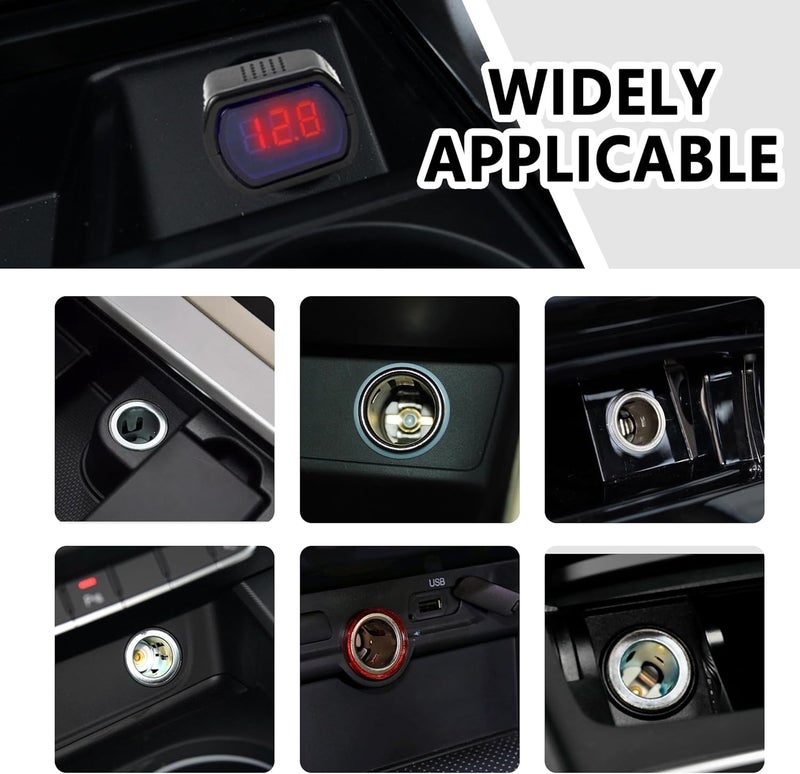 Stacool Car LED Cigarette Lighter Voltage Meter,Digital Display Car Battery Monitor 12V,Universal Electric Battery Voltage Meter Car Accessories for Most Cars Trucks SUVs Motorcycles (2PCS) - Image 4